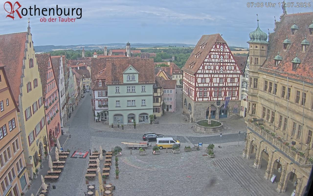 Archiv Foto Webcam Rothenburg ob der Tauber - Marktplatz