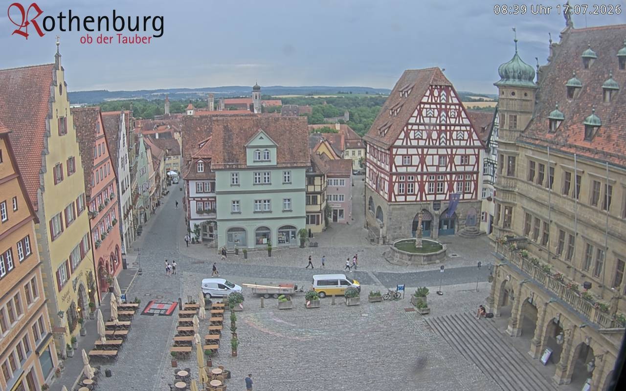 Archiv Foto Webcam Rothenburg ob der Tauber - Marktplatz