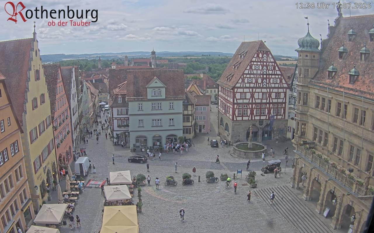 Archiv Foto Webcam Rothenburg ob der Tauber - Marktplatz