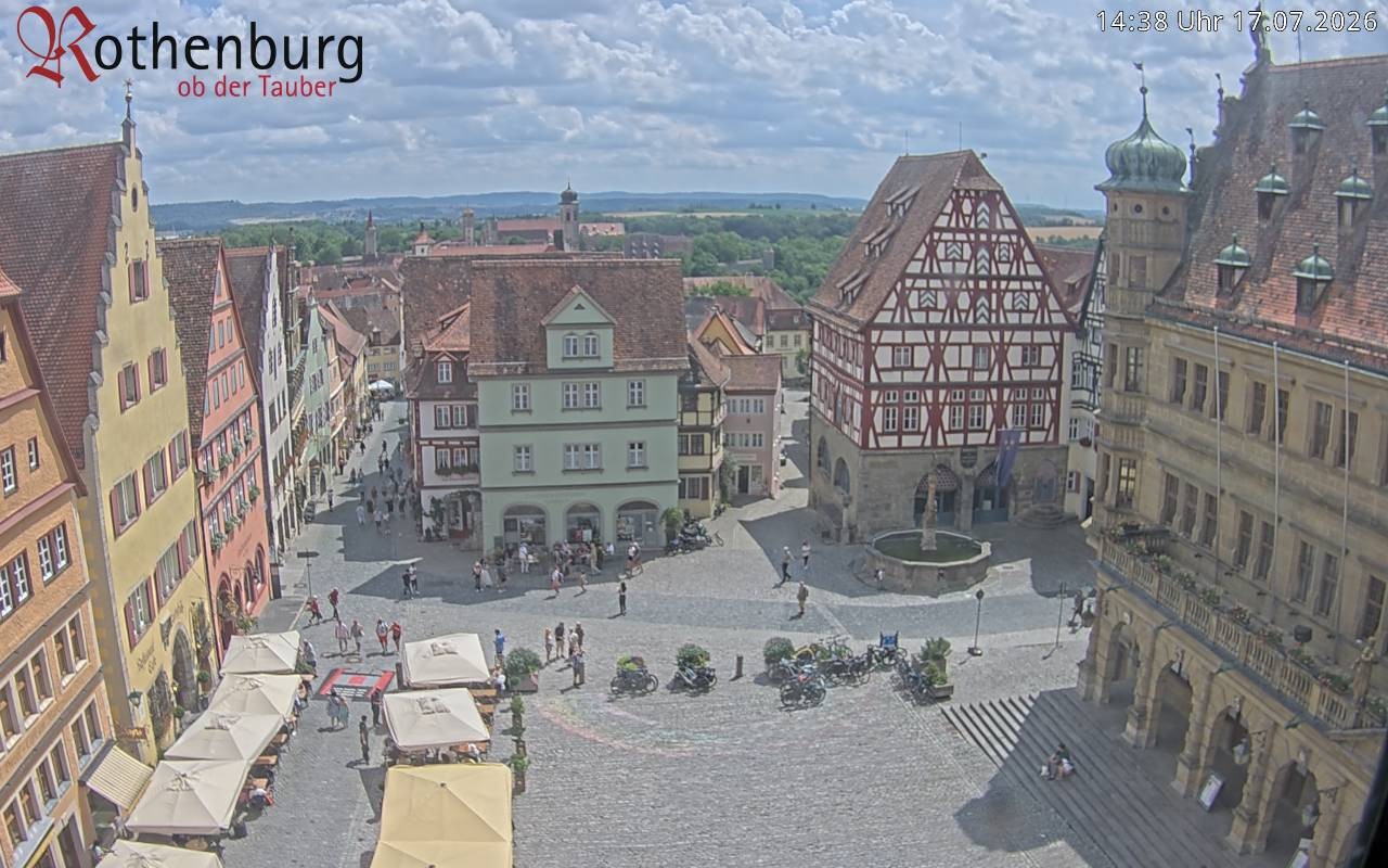 Archiv Foto Webcam Rothenburg ob der Tauber - Marktplatz