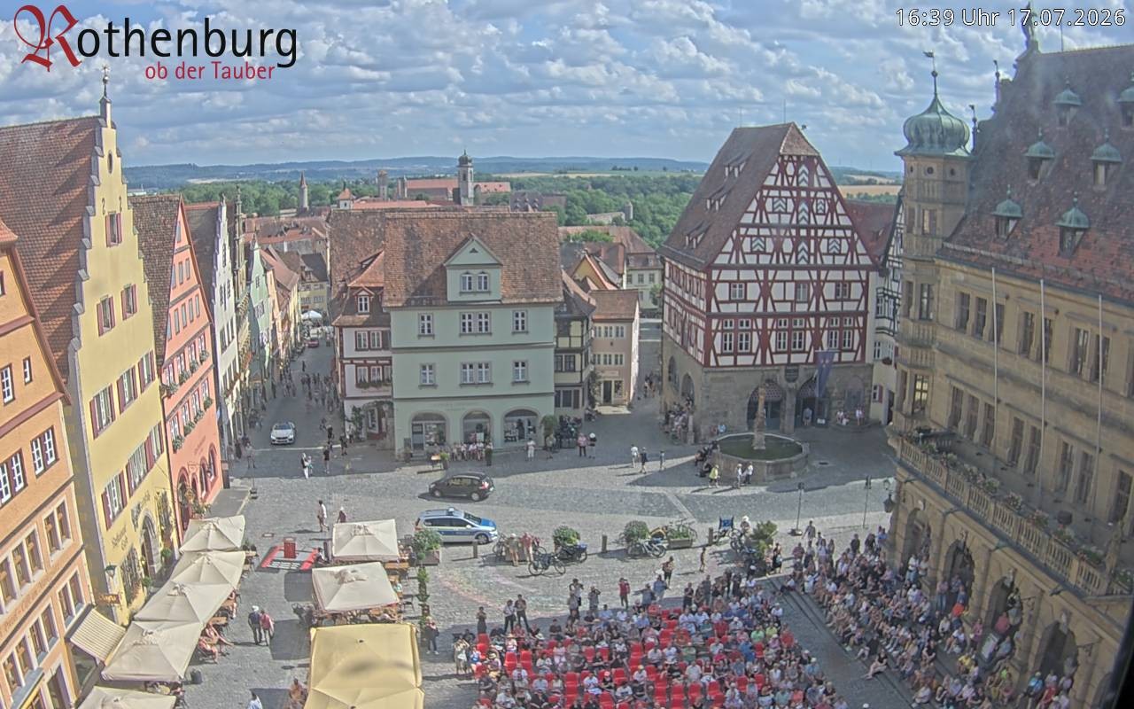 Archiv Foto Webcam Rothenburg ob der Tauber - Marktplatz