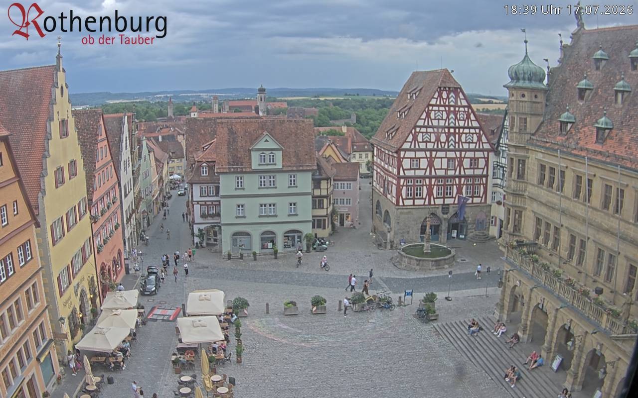 Archiv Foto Webcam Rothenburg ob der Tauber - Marktplatz