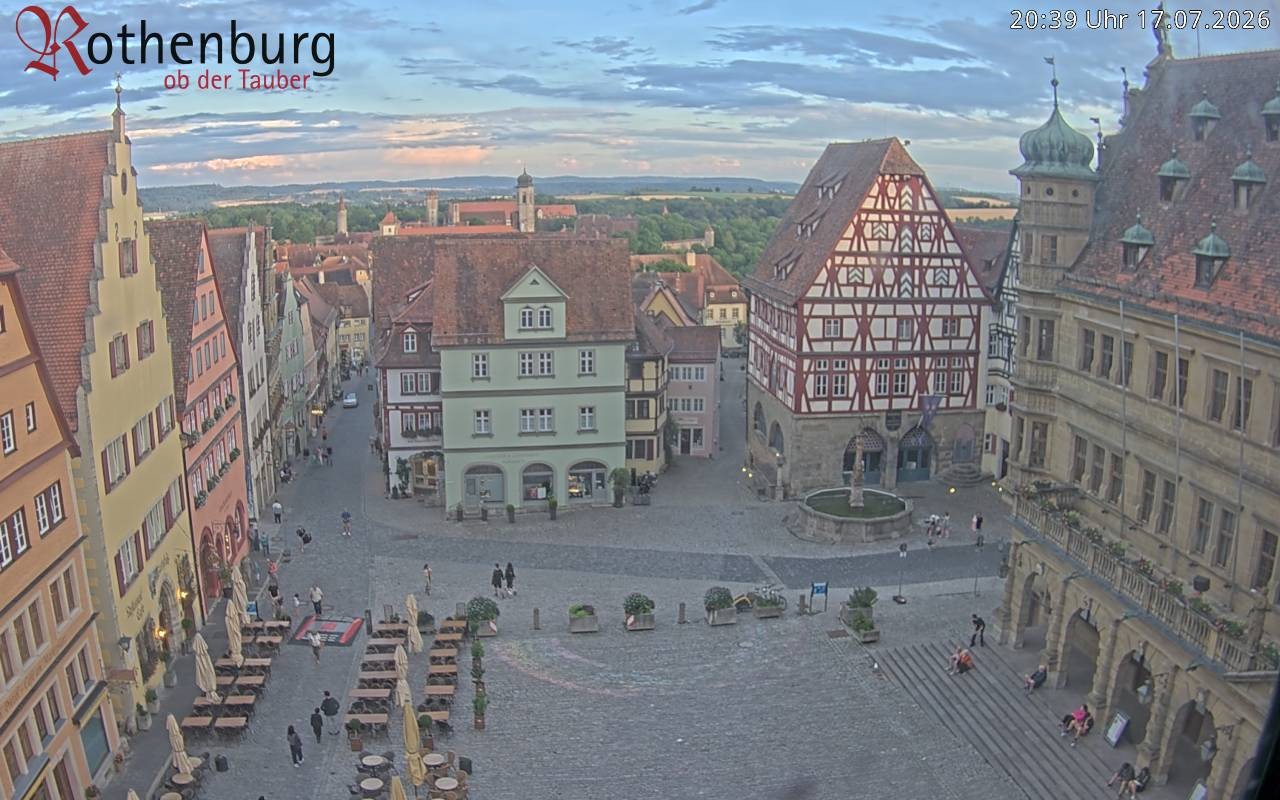 Archiv Foto Webcam Rothenburg ob der Tauber - Marktplatz