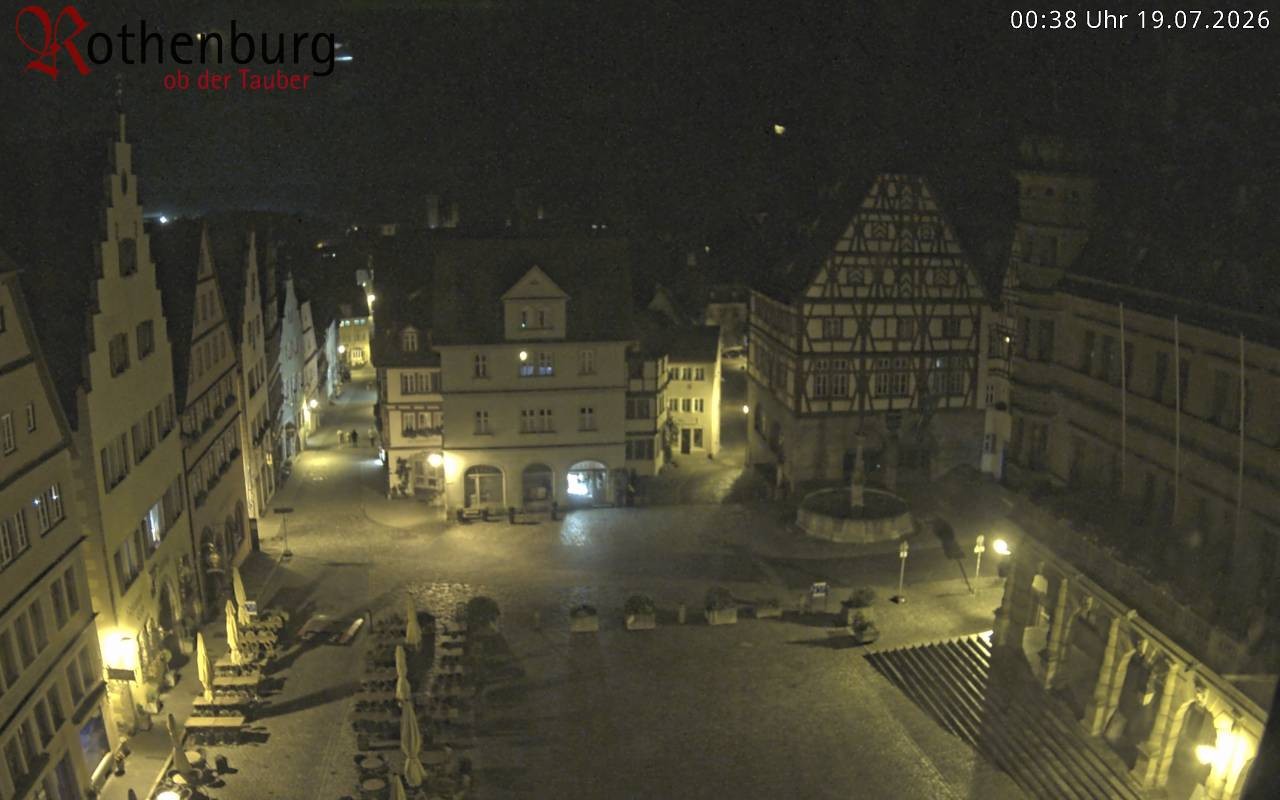 Archiv Foto Webcam Rothenburg ob der Tauber - Marktplatz