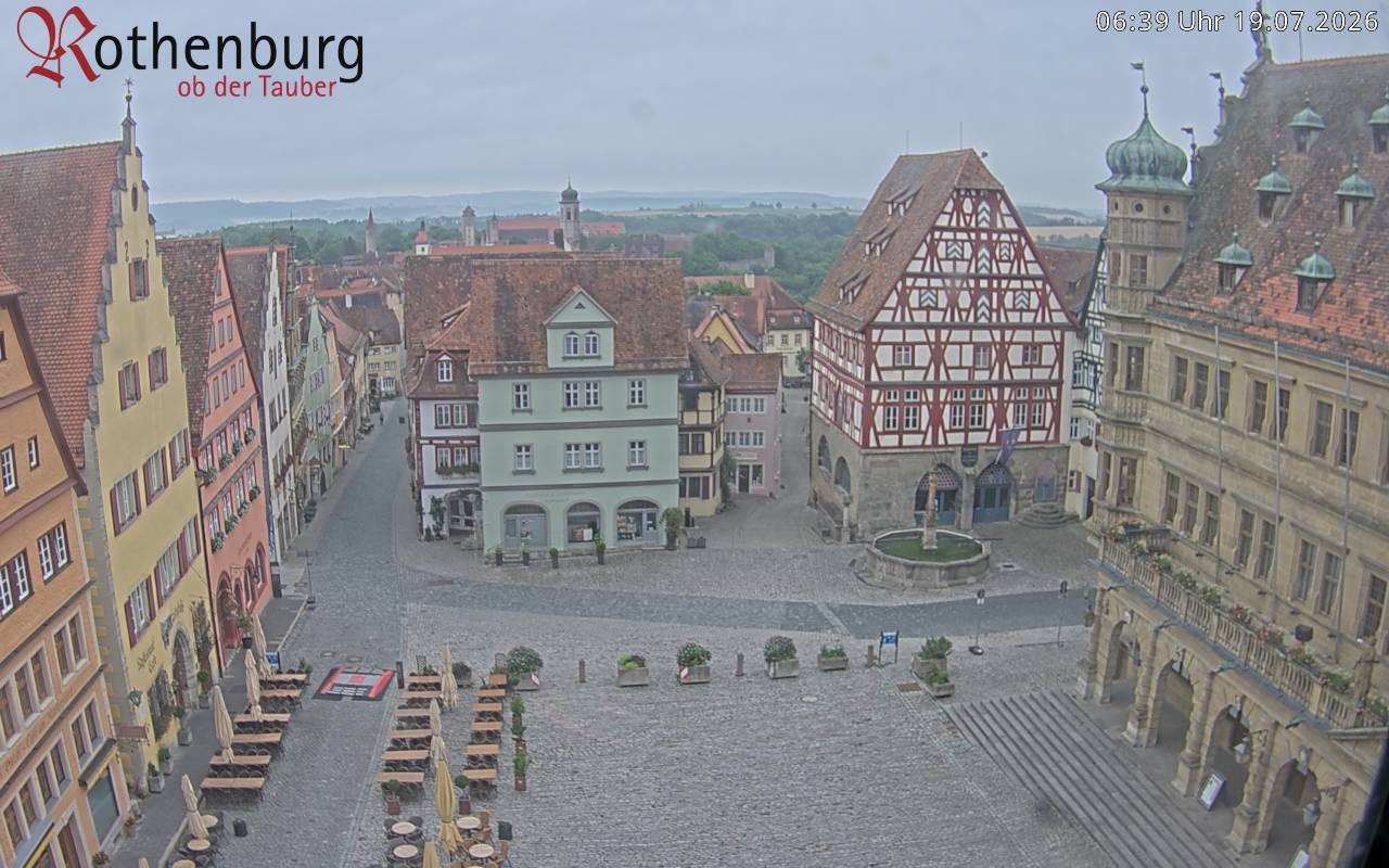 Archiv Foto Webcam Rothenburg ob der Tauber - Marktplatz