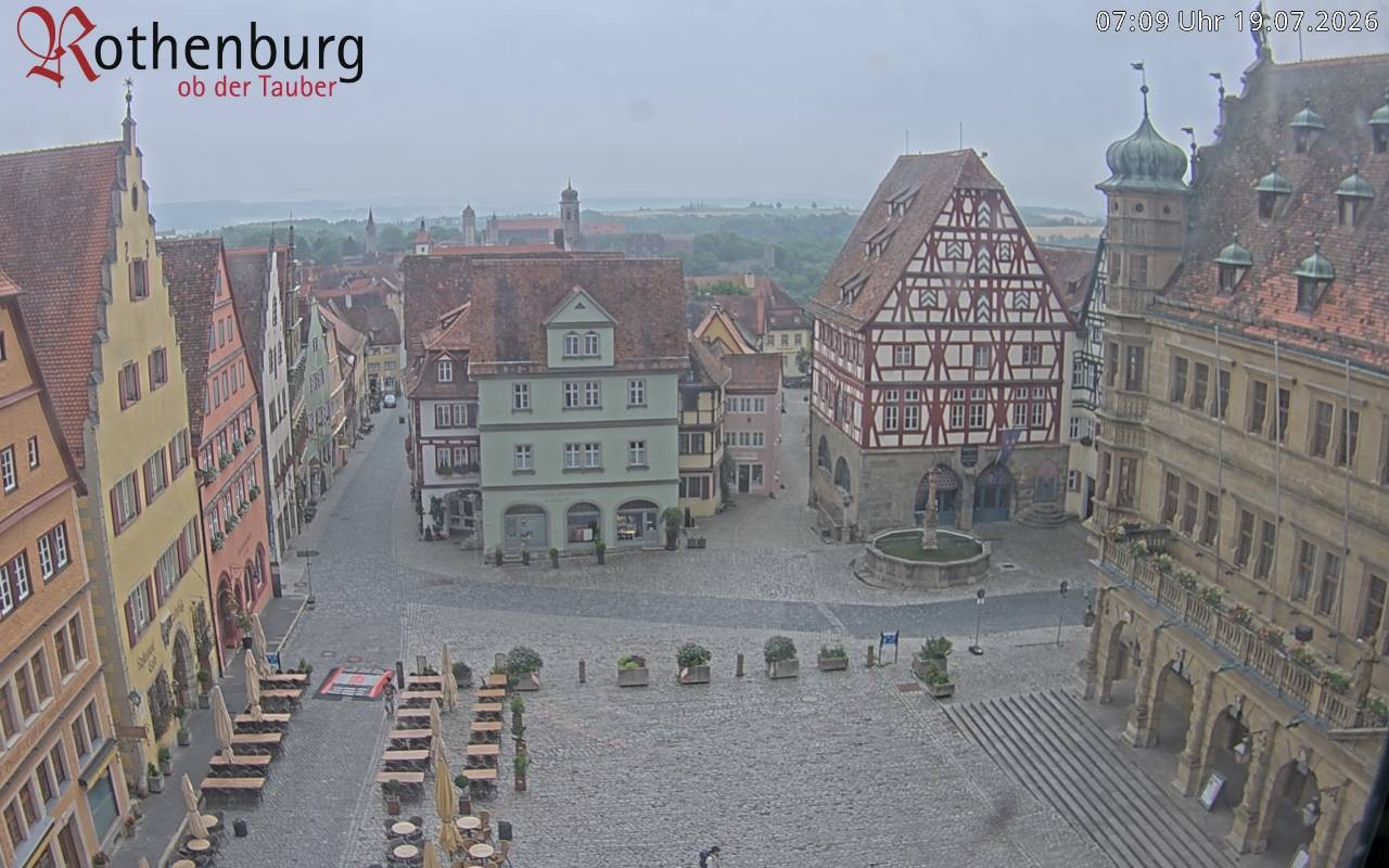 Archiv Foto Webcam Rothenburg ob der Tauber - Marktplatz