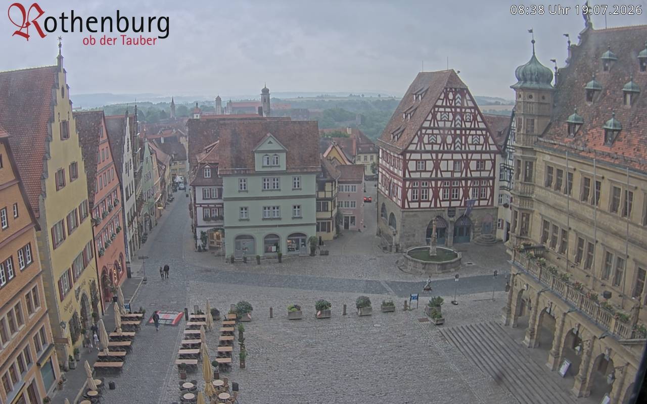 Archiv Foto Webcam Rothenburg ob der Tauber - Marktplatz