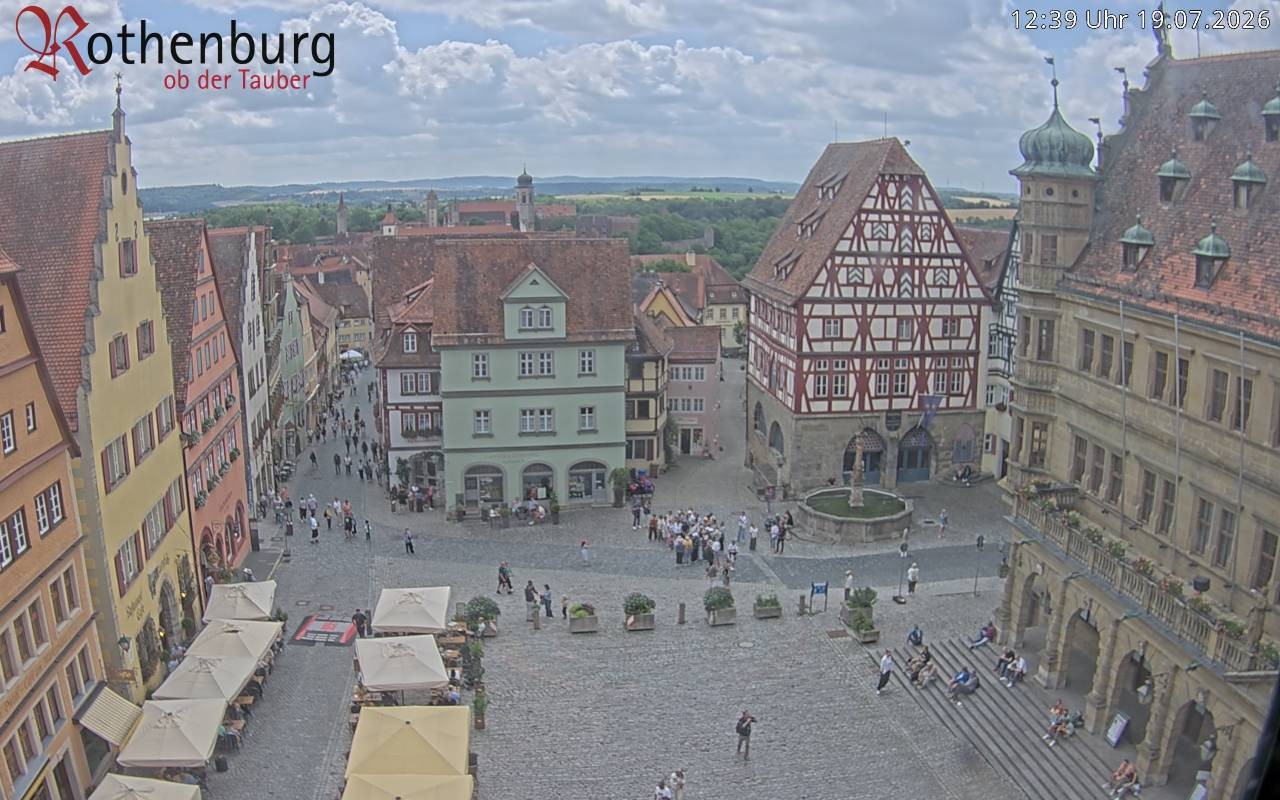 Archiv Foto Webcam Rothenburg ob der Tauber - Marktplatz