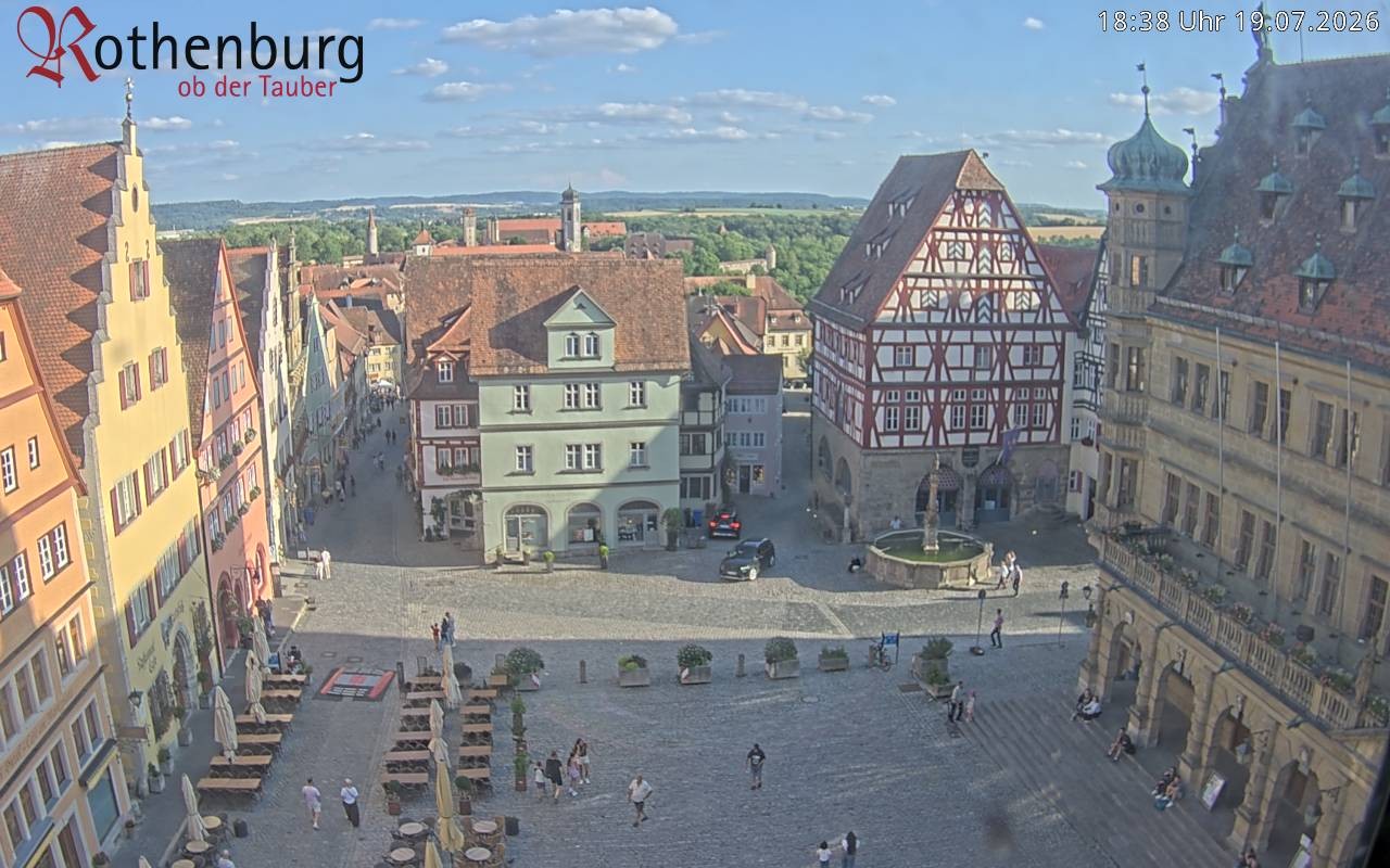 Archiv Foto Webcam Rothenburg ob der Tauber - Marktplatz