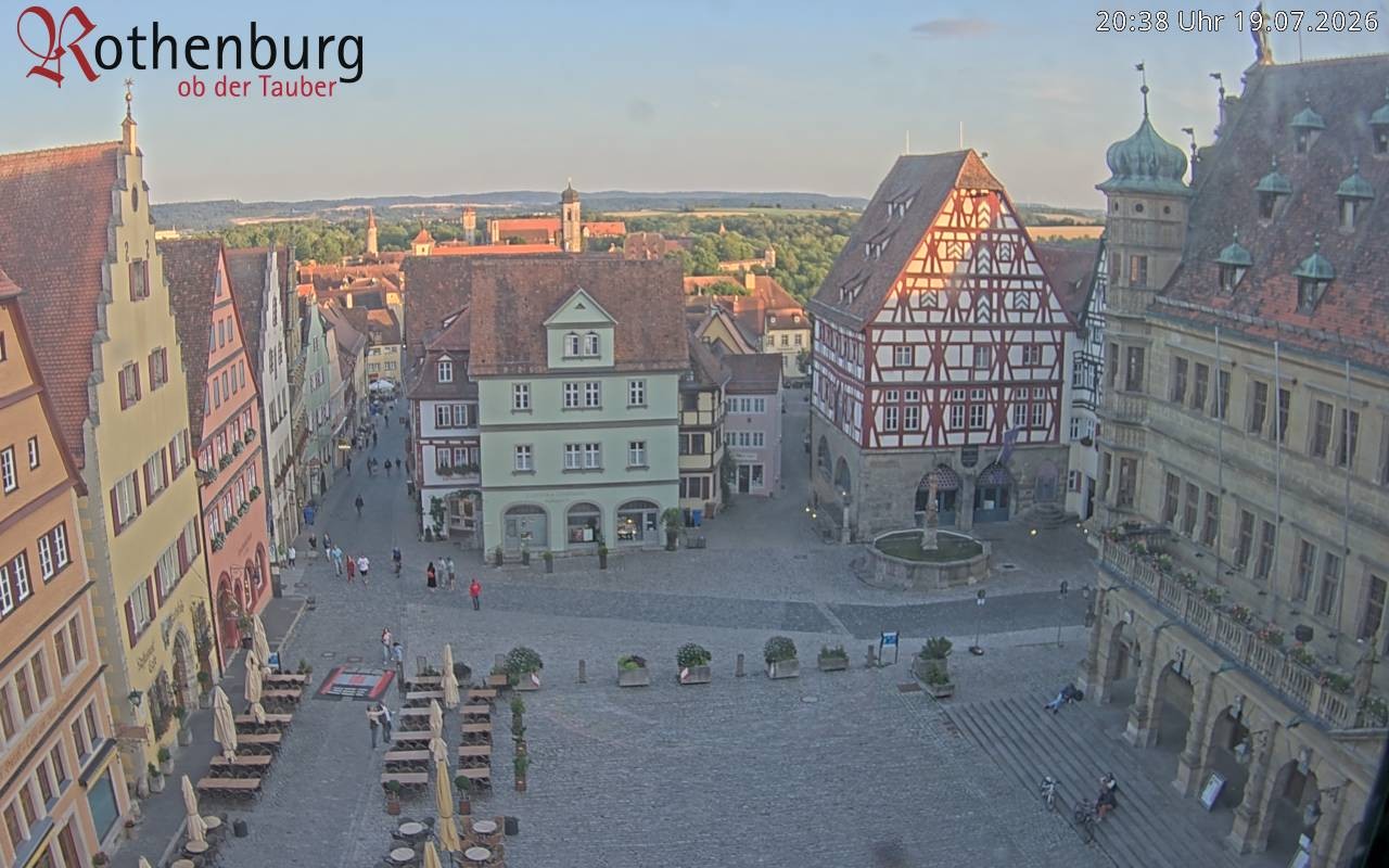 Archiv Foto Webcam Rothenburg ob der Tauber - Marktplatz