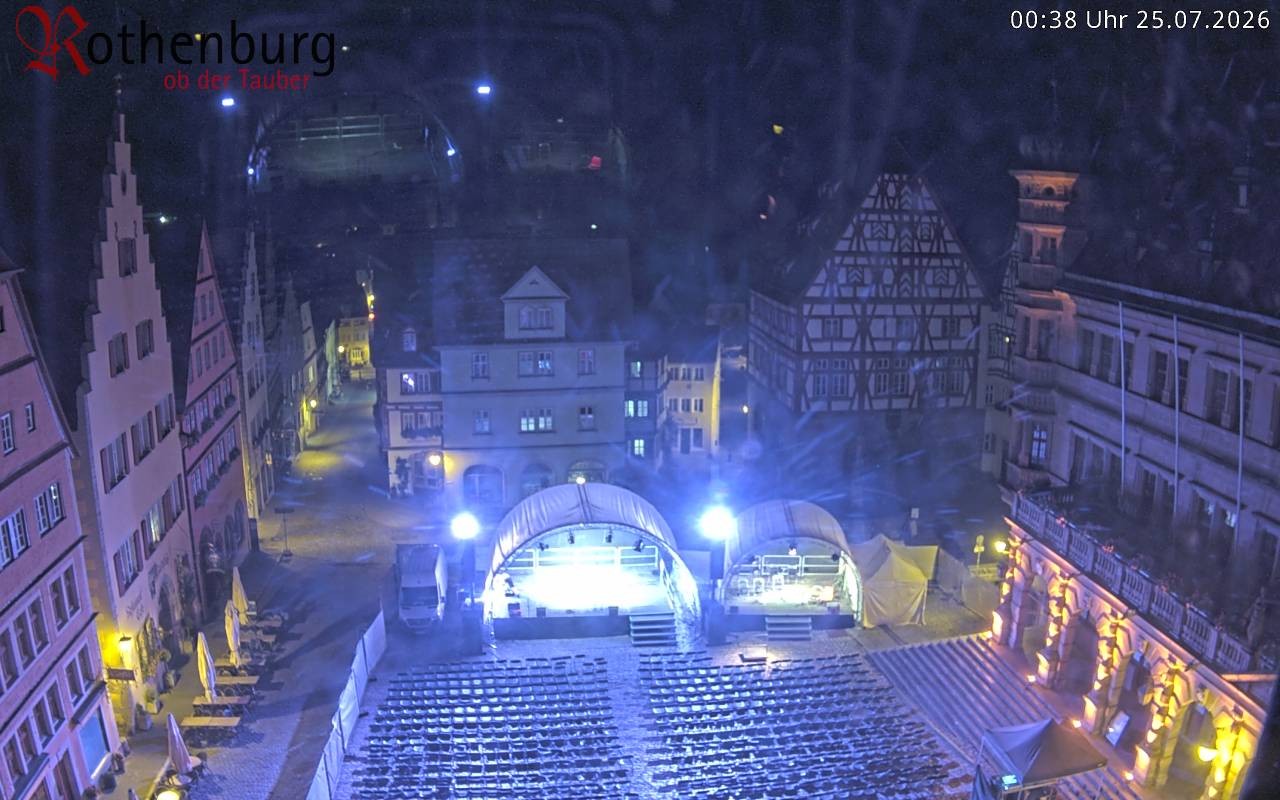 Archived image Webcam Rothenburg ob der Tauber - Market Square