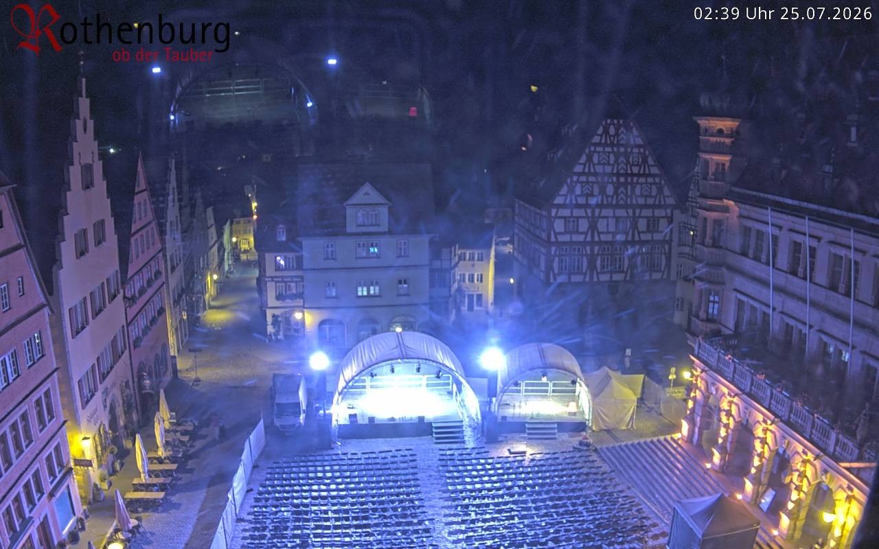 Archived image Webcam Rothenburg ob der Tauber - Market Square
