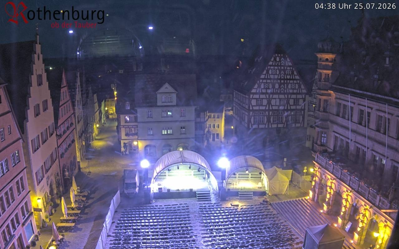 Archived image Webcam Rothenburg ob der Tauber - Market Square