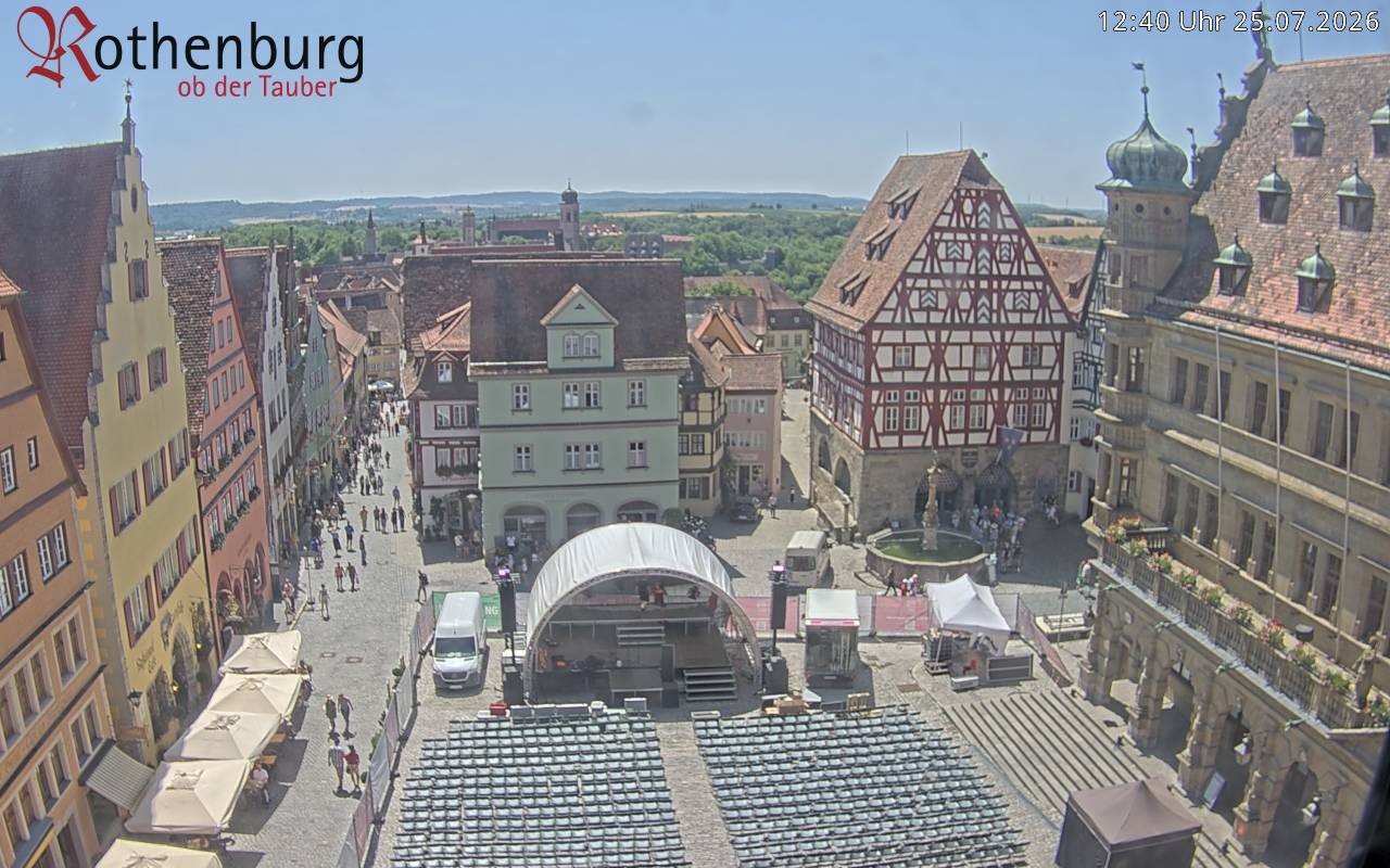 Archived image Webcam Rothenburg ob der Tauber - Market Square