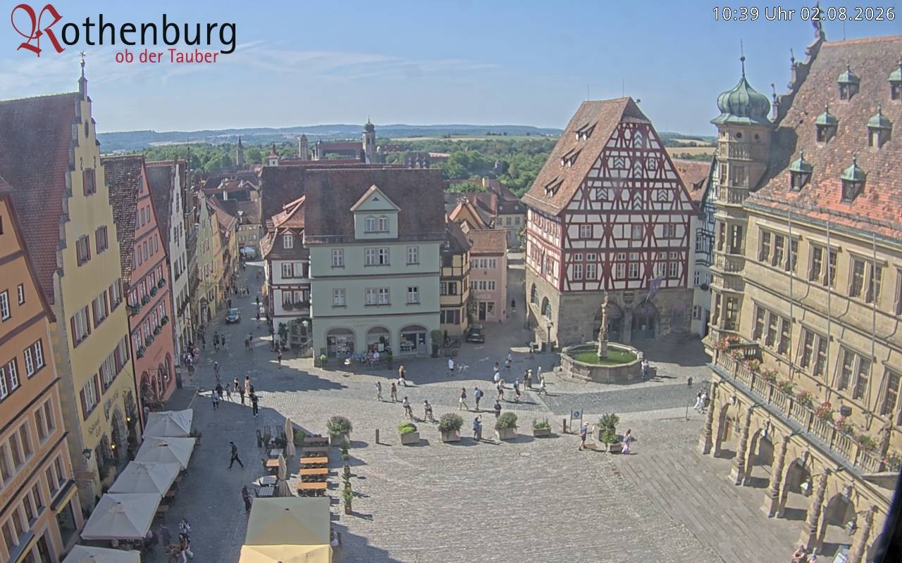 Archiv Foto Webcam Rothenburg ob der Tauber - Marktplatz