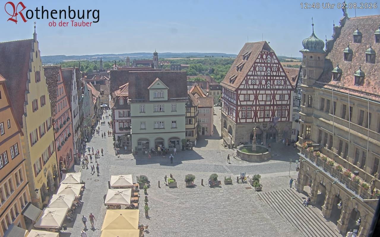 Archiv Foto Webcam Rothenburg ob der Tauber - Marktplatz