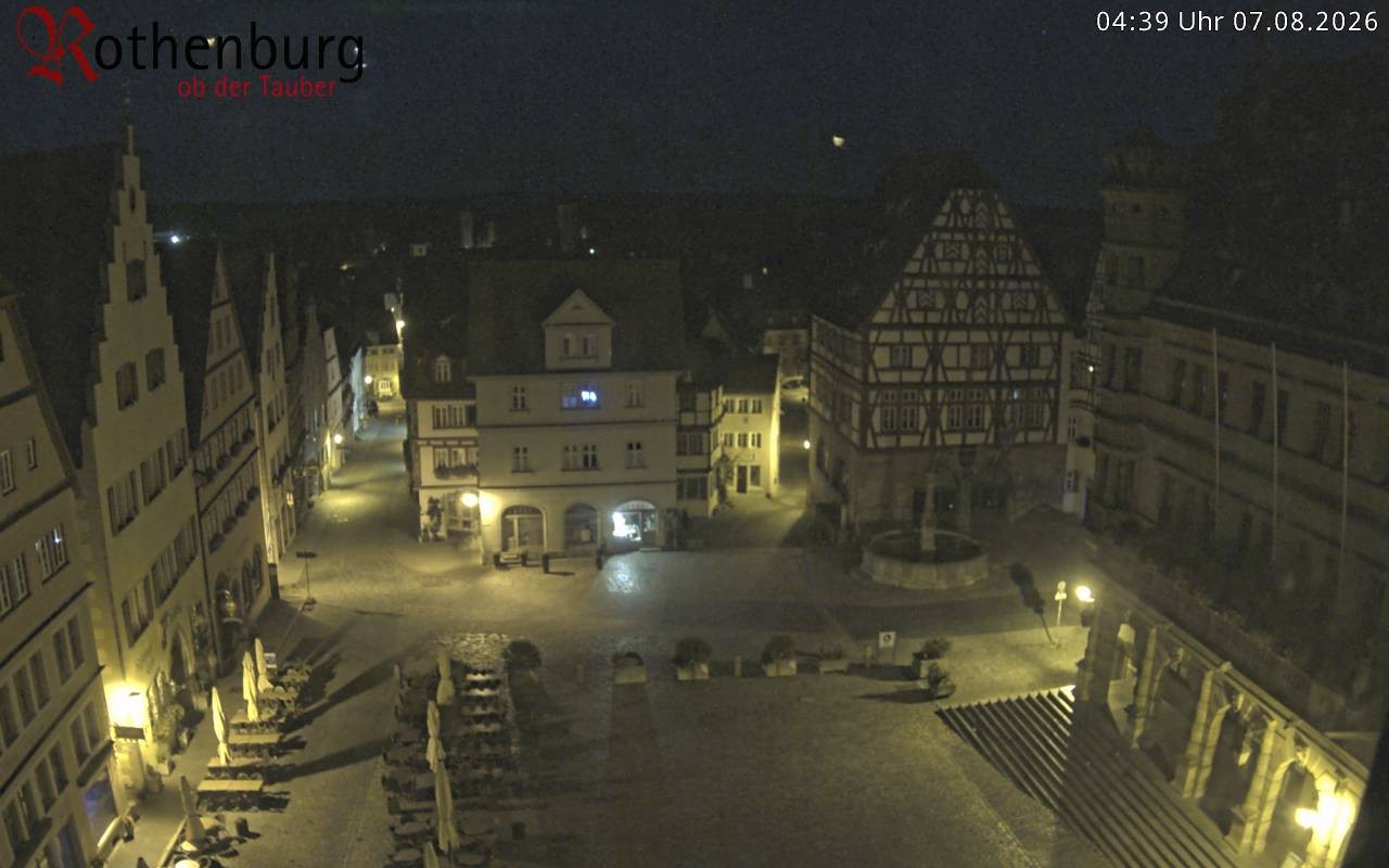 Archiv Foto Webcam Rothenburg ob der Tauber - Marktplatz