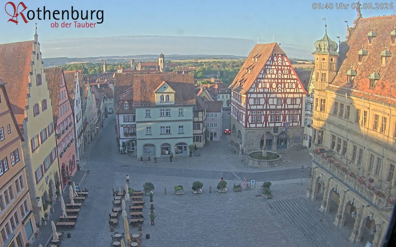 Archiv Foto Webcam Rothenburg ob der Tauber - Marktplatz