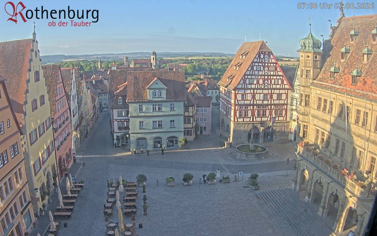 Archiv Foto Webcam Rothenburg ob der Tauber - Marktplatz