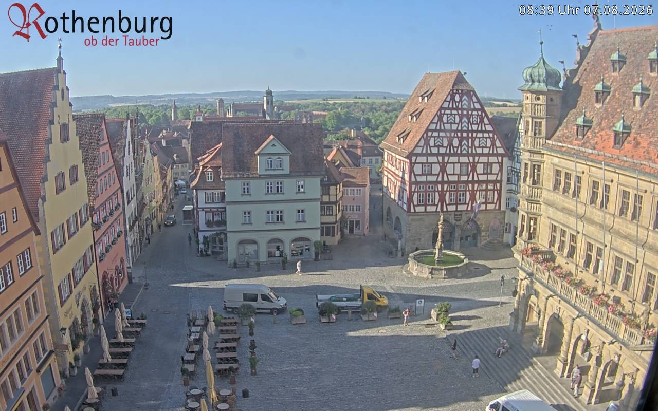 Archiv Foto Webcam Rothenburg ob der Tauber - Marktplatz