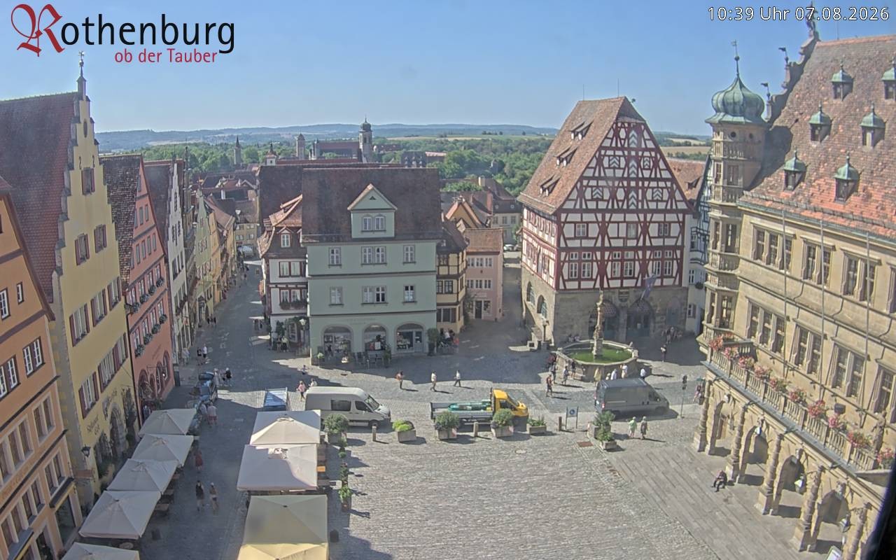 Archiv Foto Webcam Rothenburg ob der Tauber - Marktplatz