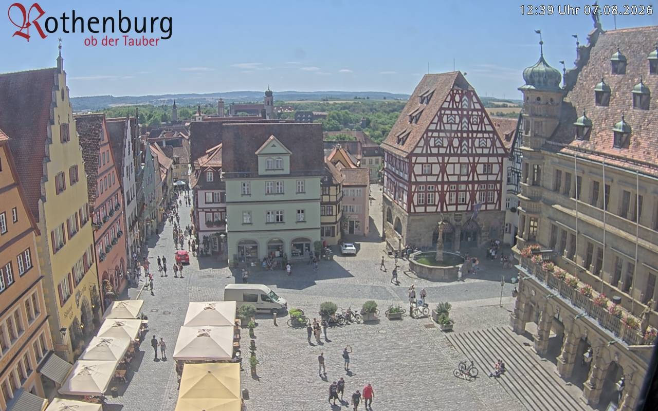 Archiv Foto Webcam Rothenburg ob der Tauber - Marktplatz