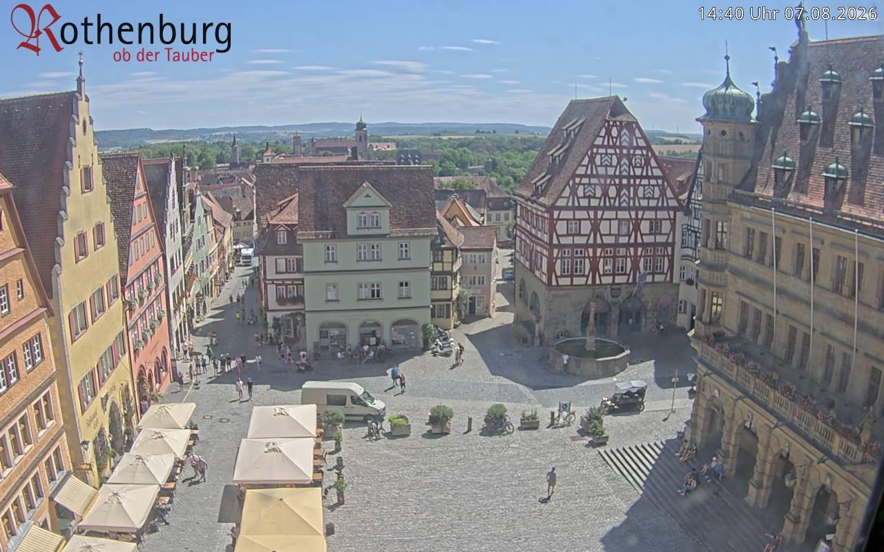 Archiv Foto Webcam Rothenburg ob der Tauber - Marktplatz