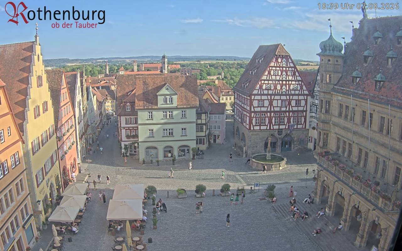 Archiv Foto Webcam Rothenburg ob der Tauber - Marktplatz