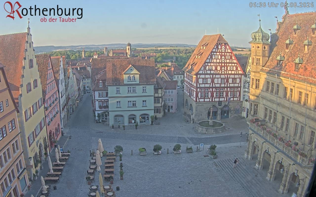 Archiv Foto Webcam Rothenburg ob der Tauber - Marktplatz