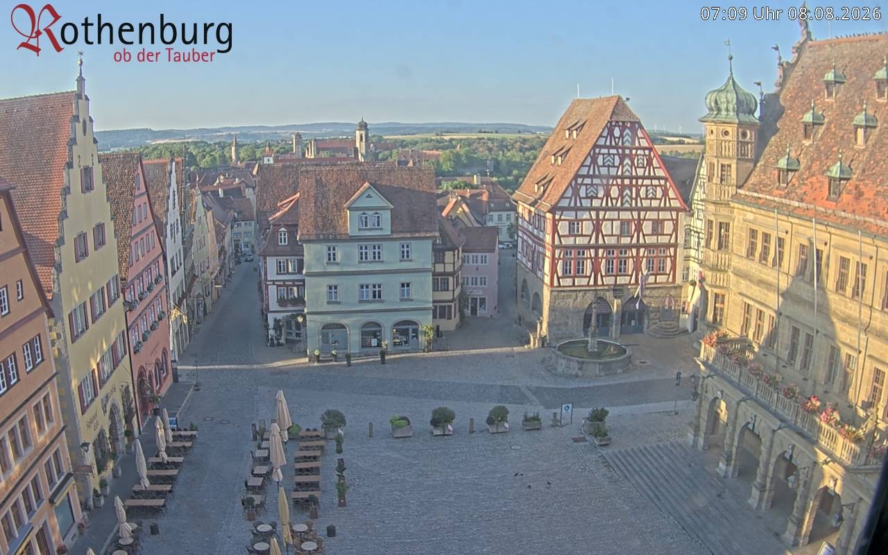 Archiv Foto Webcam Rothenburg ob der Tauber - Marktplatz