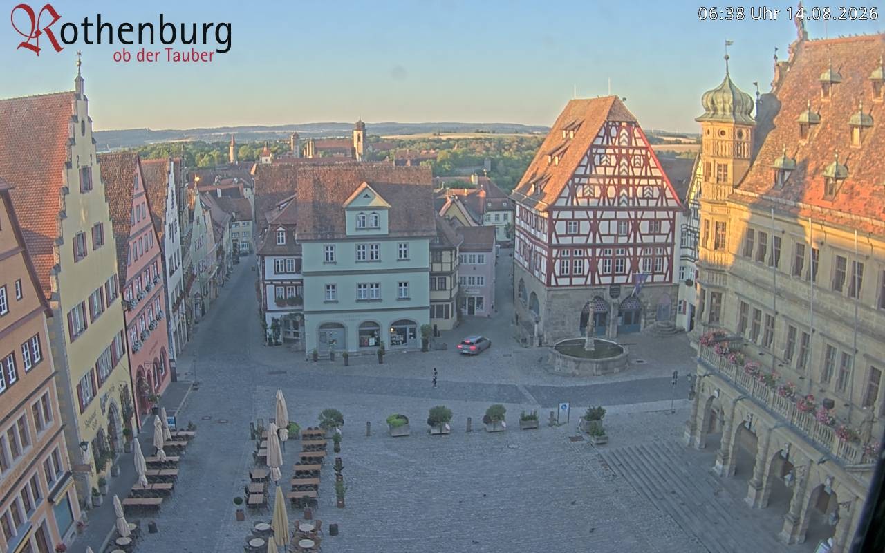 Archiv Foto Webcam Rothenburg ob der Tauber - Marktplatz