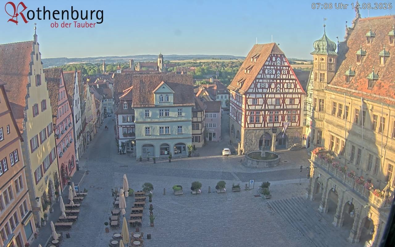 Archiv Foto Webcam Rothenburg ob der Tauber - Marktplatz