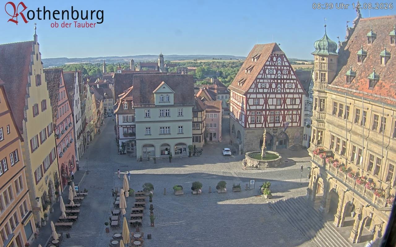 Archiv Foto Webcam Rothenburg ob der Tauber - Marktplatz