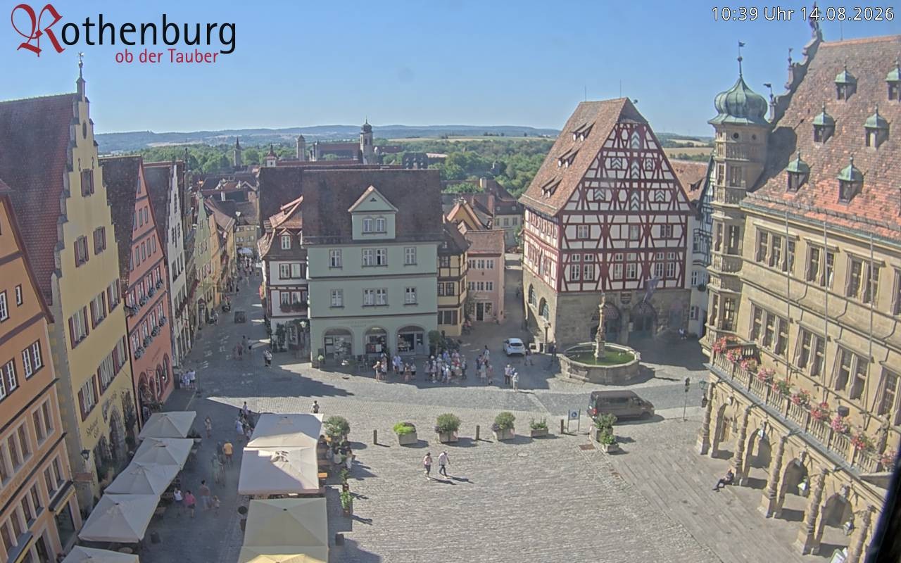 Archiv Foto Webcam Rothenburg ob der Tauber - Marktplatz