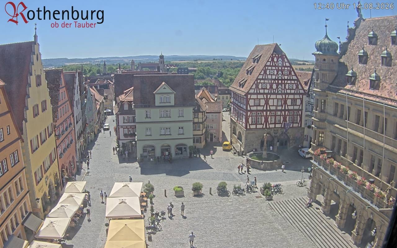 Archiv Foto Webcam Rothenburg ob der Tauber - Marktplatz
