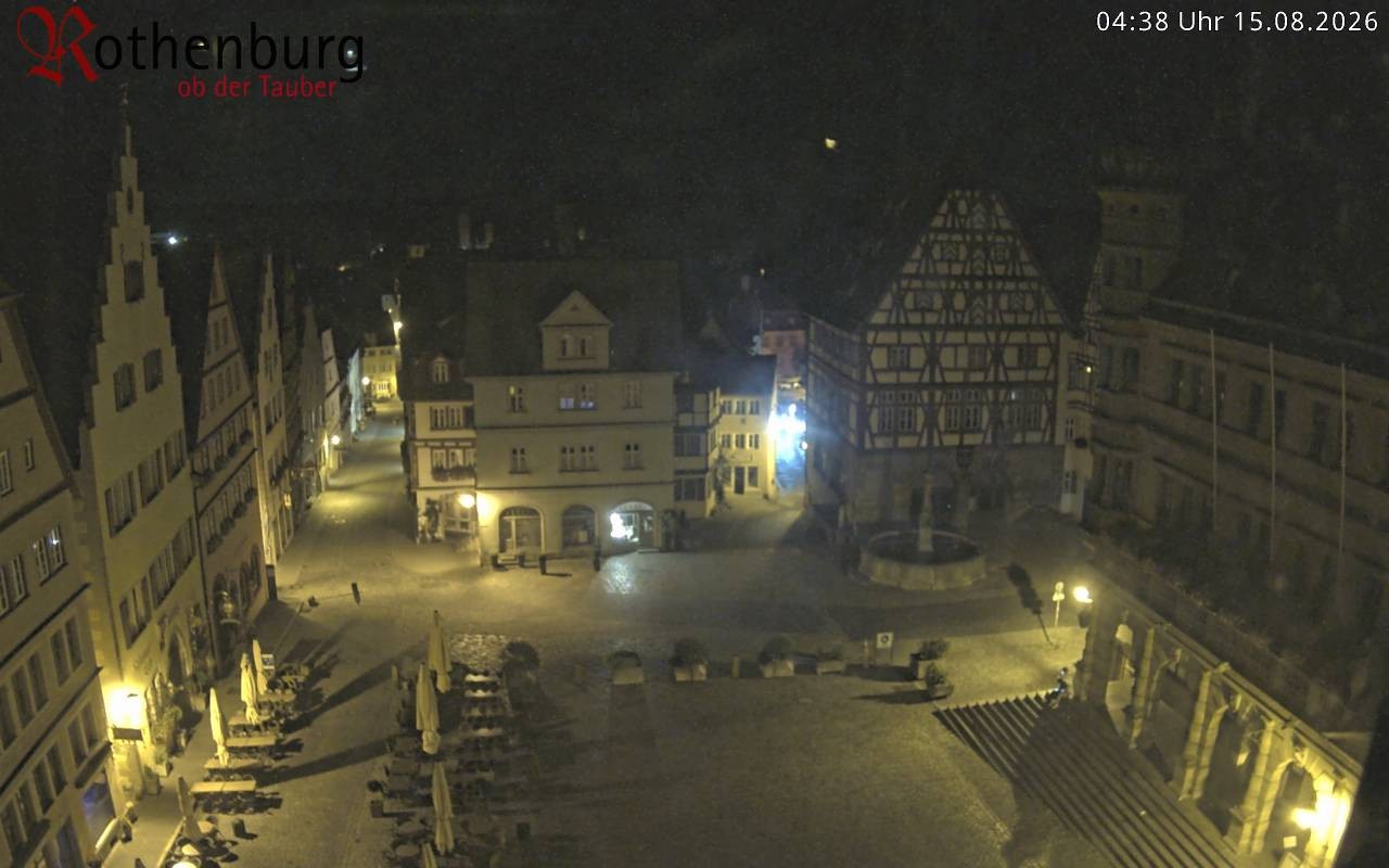 Archived image Webcam Rothenburg ob der Tauber - Market Square