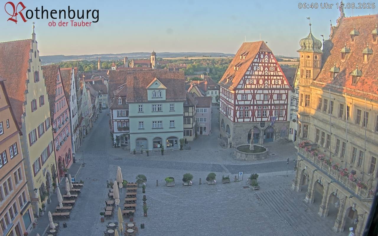 Archived image Webcam Rothenburg ob der Tauber - Market Square