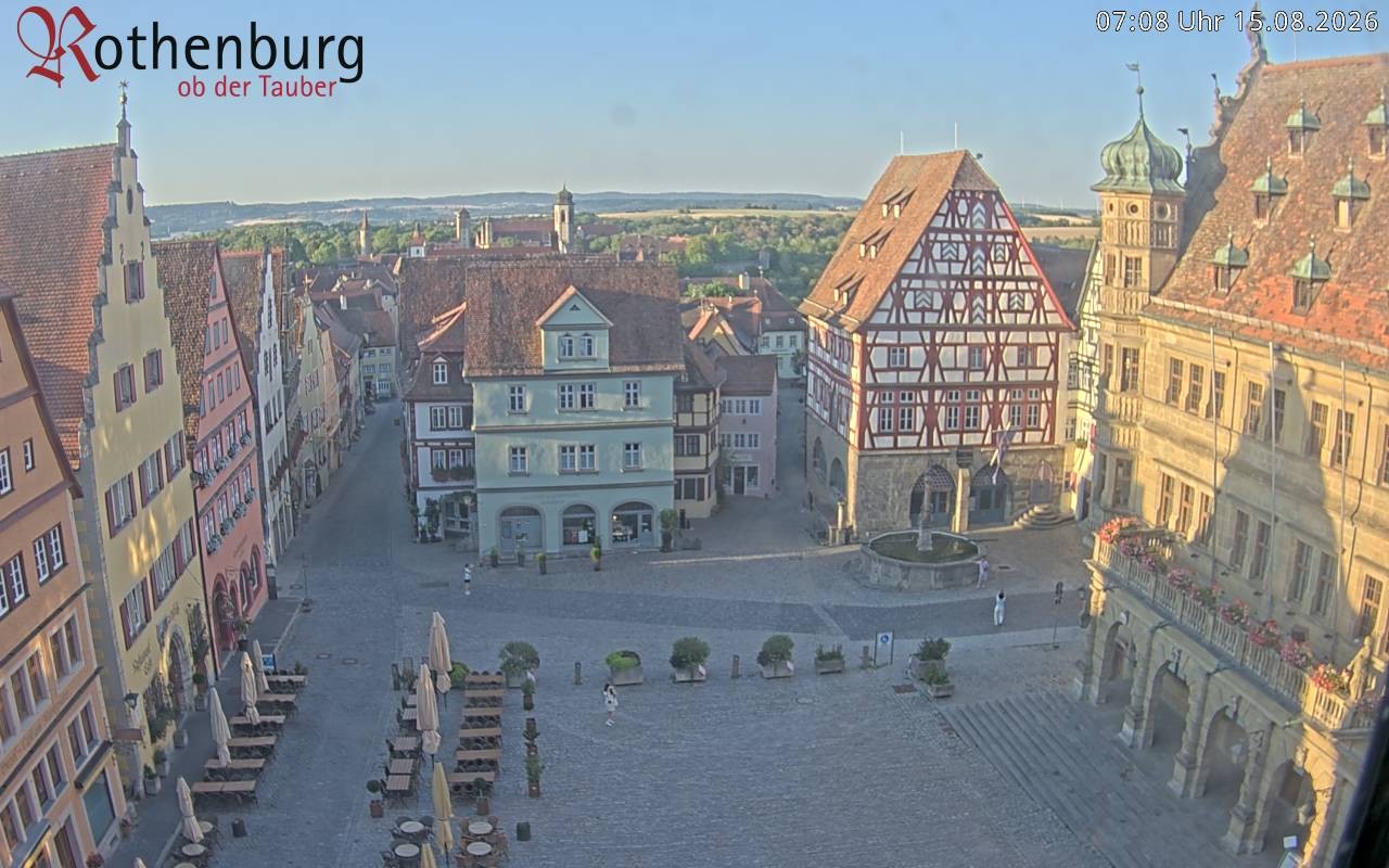 Archived image Webcam Rothenburg ob der Tauber - Market Square
