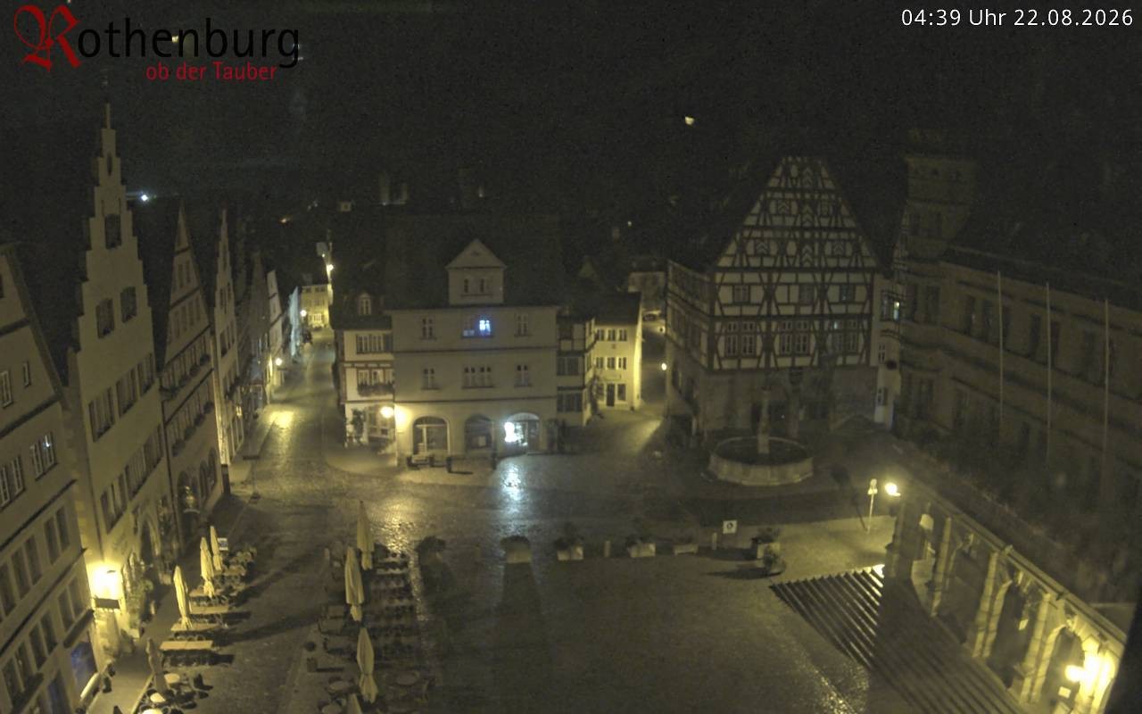 Archived image Webcam Rothenburg ob der Tauber - Market Square
