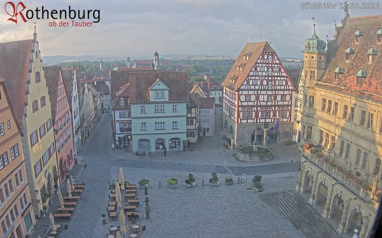 Archiv Foto Webcam Rothenburg ob der Tauber - Marktplatz