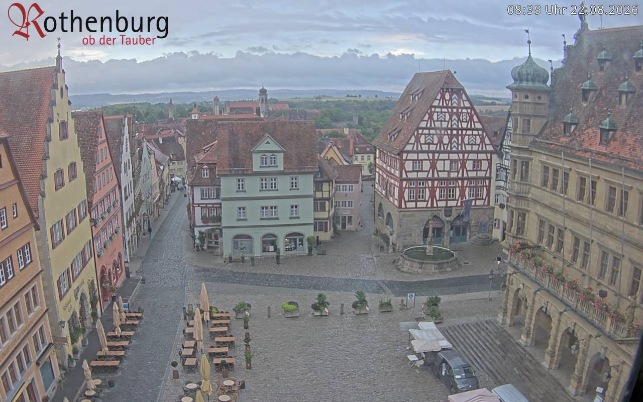Archiv Foto Webcam Rothenburg ob der Tauber - Marktplatz