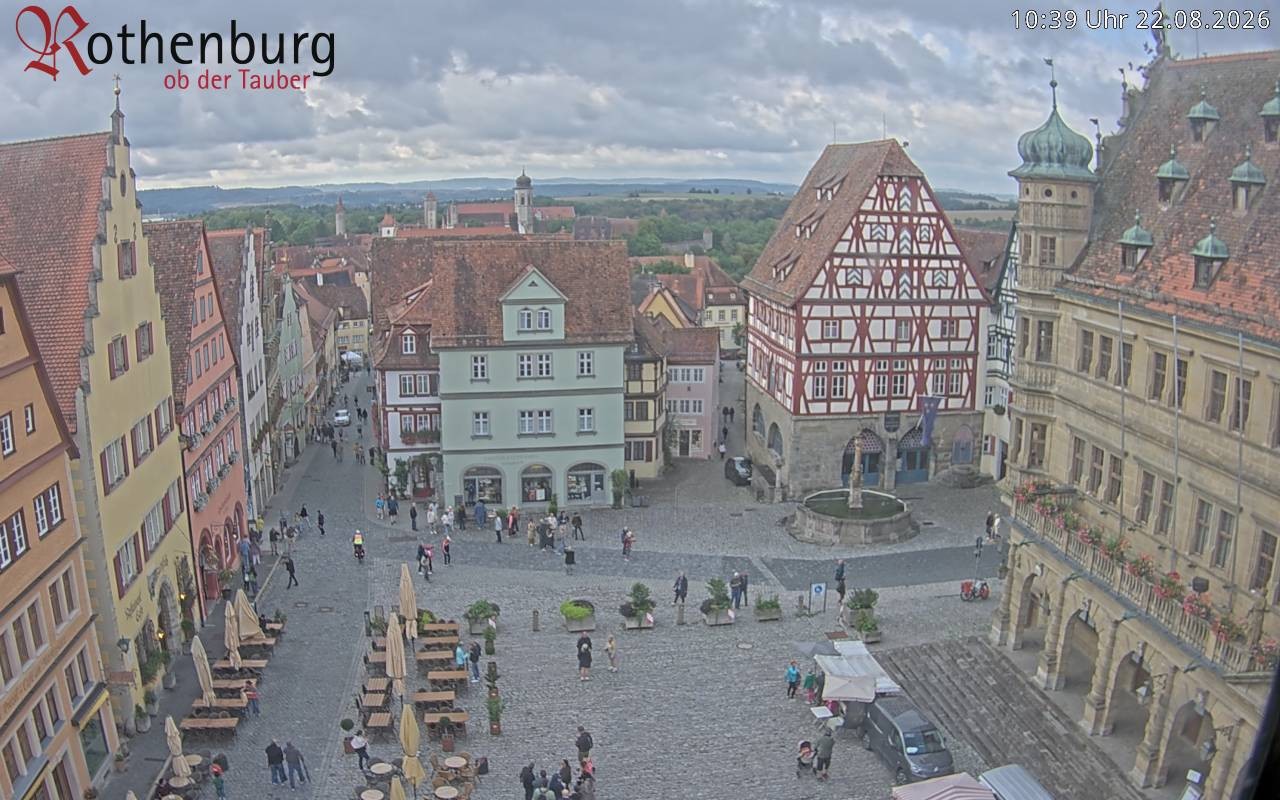 Archiv Foto Webcam Rothenburg ob der Tauber - Marktplatz