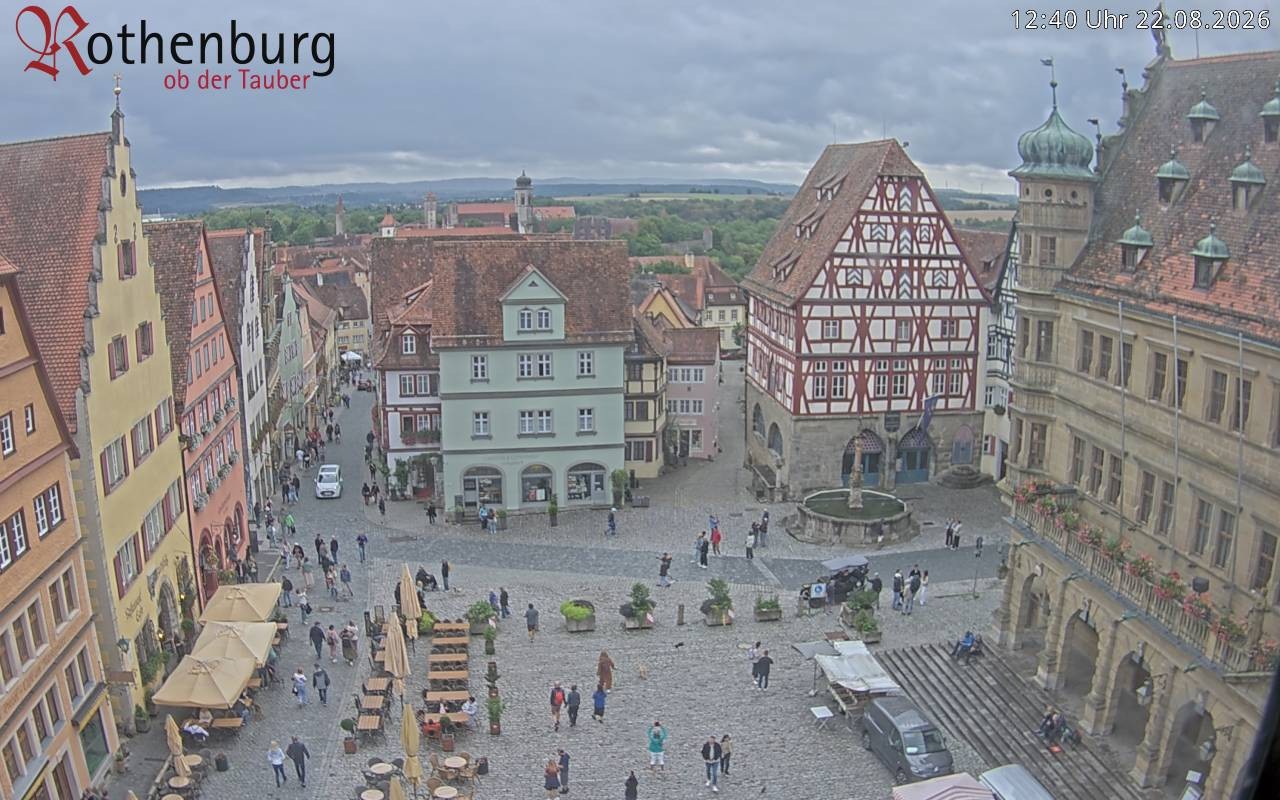 Archiv Foto Webcam Rothenburg ob der Tauber - Marktplatz
