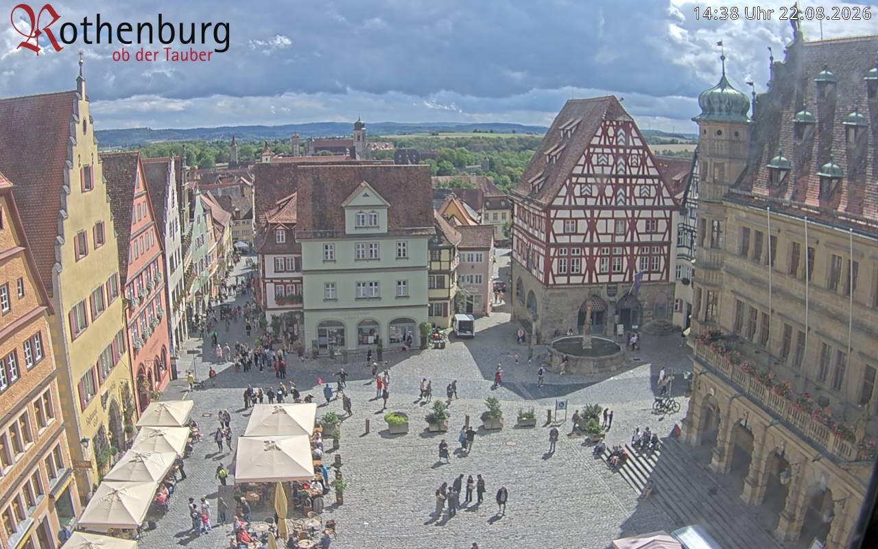 Archiv Foto Webcam Rothenburg ob der Tauber - Marktplatz