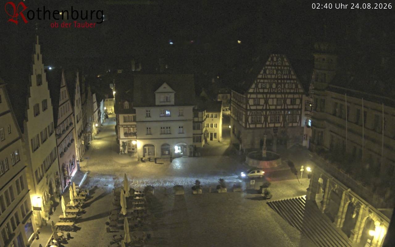 Archived image Webcam Rothenburg ob der Tauber - Market Square