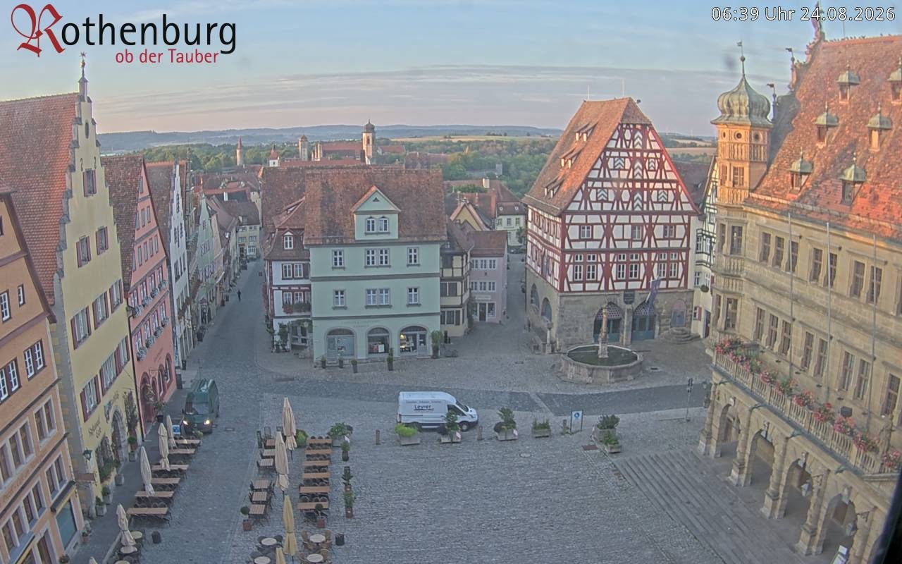 Archived image Webcam Rothenburg ob der Tauber - Market Square