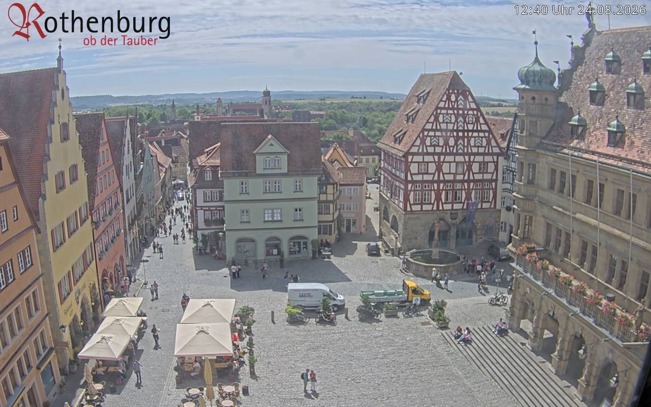 Archived image Webcam Rothenburg ob der Tauber - Market Square