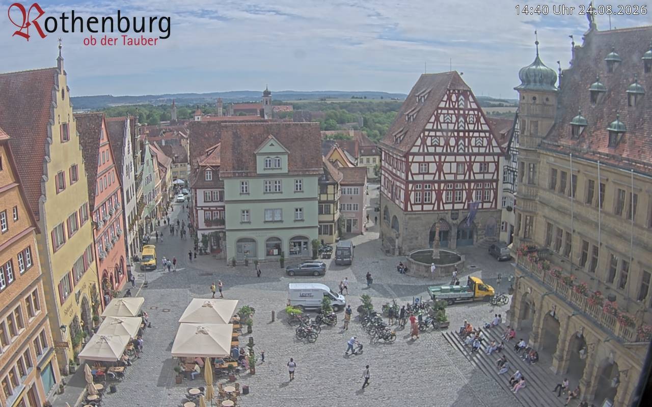 Archived image Webcam Rothenburg ob der Tauber - Market Square