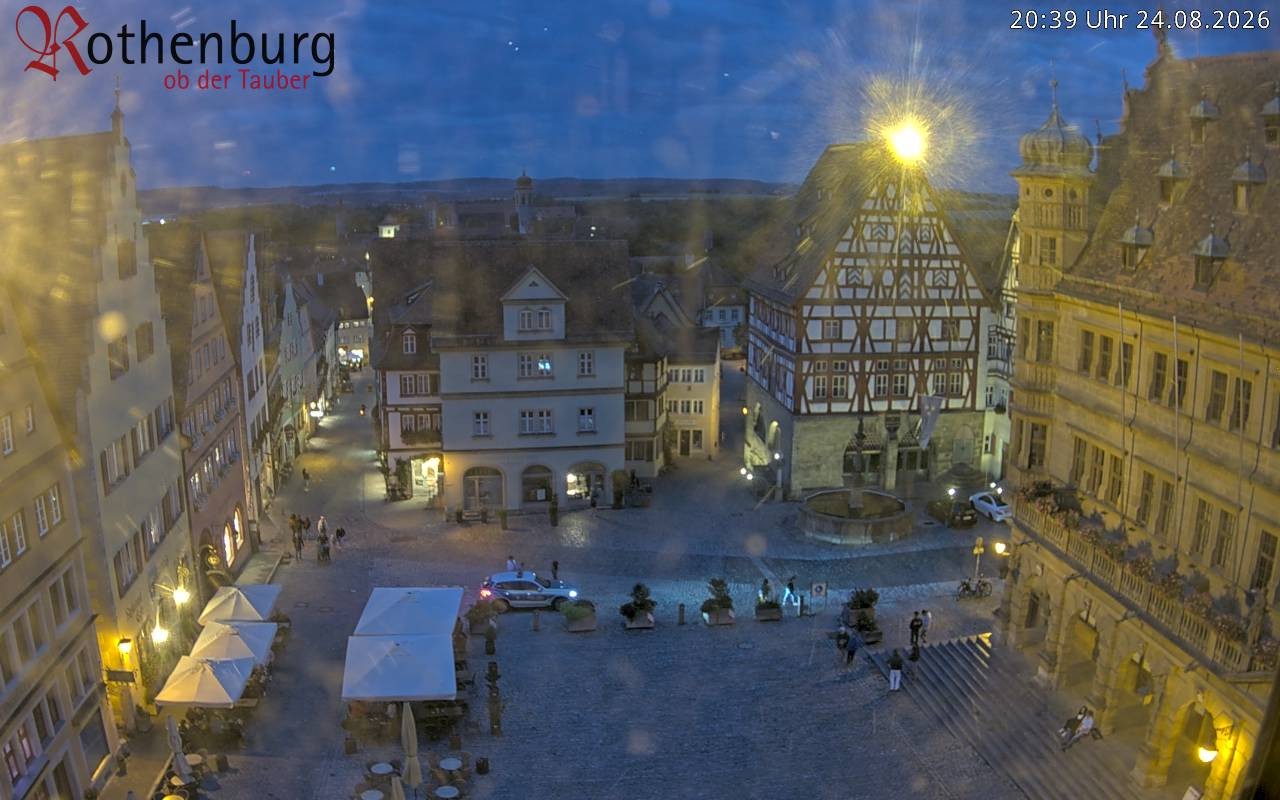 Archived image Webcam Rothenburg ob der Tauber - Market Square