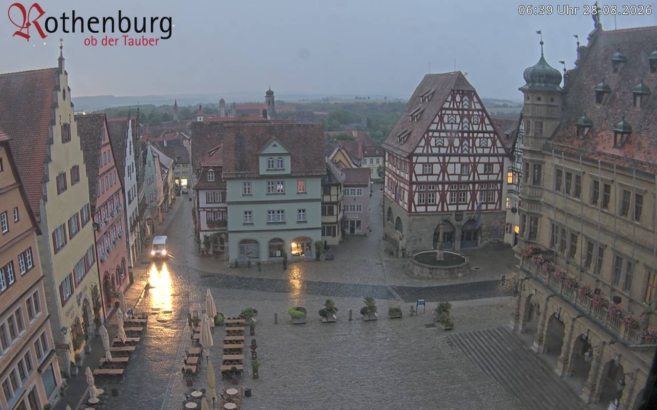 Archiv Foto Webcam Rothenburg ob der Tauber - Marktplatz